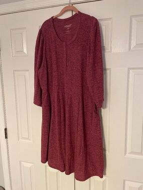 Torrid, super soft, heathered, pink dress